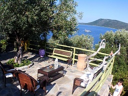 Agios Petros beach in its protected bay, Alonissos