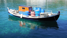Patitiri harbour on Alonissos, Sporades