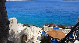 Beaches of the island of Chalki, the Dodecanese, Greece