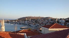 Chorio, the old capital of Chalki, Greece