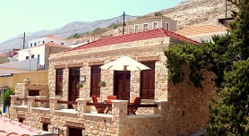 Chorio, the old capital of Chalki, Greece