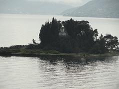 Mouse Island (Pontikonissi) and Vlacherna, Corfu, Greece