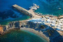 Vardia Bay Studios above Karavostasis, Folegandros