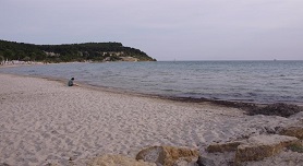 Sani beach on the north-west of the Kassandra peninsula