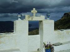 Sights of the island of Andros, Cyclades, Greece