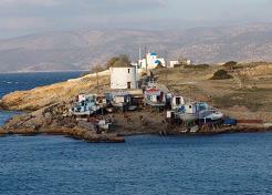The Windmill Villa of 1830 above the port of Koufonisia