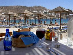 Ornos and Agios Ioannis beaches, Mykonos, Greece