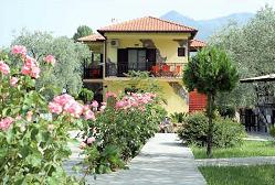 Hotel Maria in an olive grove at Golden Beach, Thassos