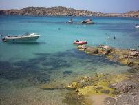 Platis Gialos and the south-coast beaches, Mykonos, Greece
