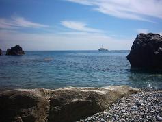 Preveli Palm Beach and the Megas river, south Crete