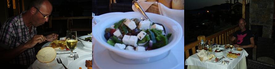 Archipelagos restaurant at the edge of the port, Fourni Town