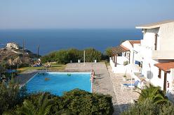 Villa Bellevue apartments above the bay, Agia Pelagia, Crete