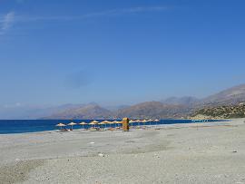 Triopetra beach and its three sea rocks, south Crete
