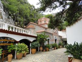 The Selinari gorge and monastery near Vrahasi, Crete