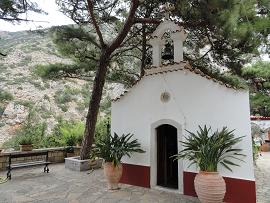 The Selinari gorge and monastery near Vrahasi, Crete