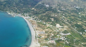 The sheltered bay of Plakias on the south coast of Crete