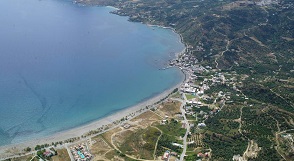 The sheltered bay of Plakias on the south coast of Crete