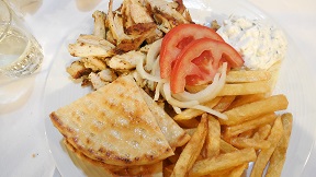 Restaurants and tavernas in the Heraklion region, central Crete, Greece