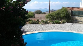 Villa Nisi and its pool above Agia Galini, Crete