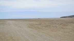 The Prasonisi sand spit at the south tip of Rhodes