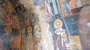 Asklipio village and its Byzantine church, Rhodes