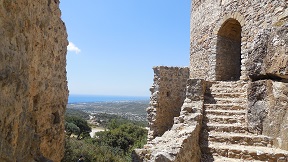 Asklipio village and its Byzantine church, Rhodes