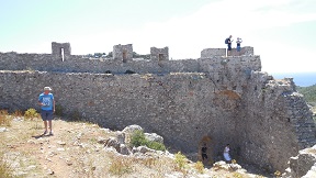 Asklipio village and its Byzantine church, Rhodes