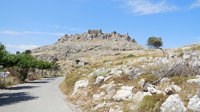 Haraki village and the Feraklos castle, Rhodes