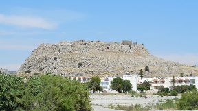 Haraki village and the Feraklos castle, Rhodes