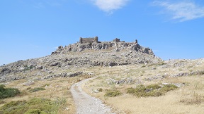 Haraki village and the Feraklos castle, Rhodes