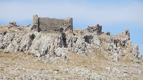 Haraki village and the Feraklos castle, Rhodes