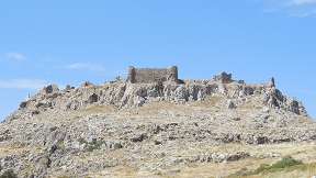 Haraki village and the Feraklos castle, Rhodes