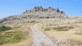 Haraki village and the Feraklos castle, Rhodes