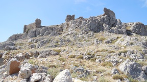 Haraki village and the Feraklos castle, Rhodes