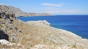 Haraki village and the Feraklos castle, Rhodes
