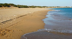 Beaches of the island of Rhodes, Greece