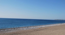 Afandou beach on the east coast of Rhodes