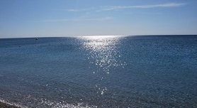 Afandou beach on the east coast of Rhodes