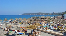Pefkos beach south of Lindos, Rhodes