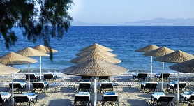 Pefkos beach south of Lindos, Rhodes