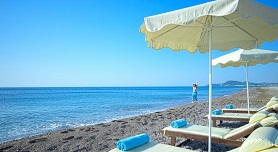 The west-coast beaches at Ixia and Trianda, Rhodes