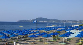 The west-coast beaches at Ixia and Trianda, Rhodes