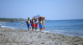 The west-coast beaches at Ixia and Trianda, Rhodes