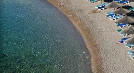 Glyfada beach on the west coast of Rhodes