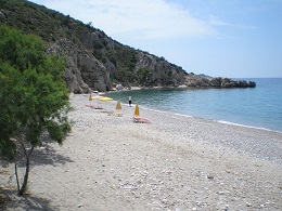 Mountains and villages of Samos, North Aegean, Greece