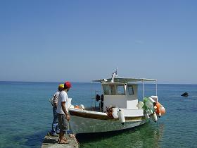Ireon village and harbour, Samos, North Aegean, Greece