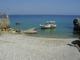Ireon village and harbour, Samos, North Aegean, Greece