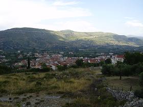 Mytilini village in the east of Samos, Greece