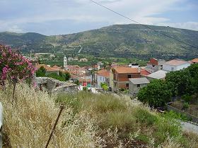 Mytilini village in the east of Samos, Greece