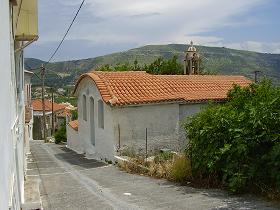 Mytilini village in the east of Samos, Greece